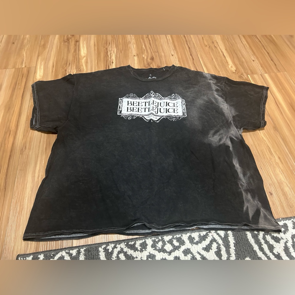 Ripple Junction Beetlejuice Grey Tie Dye Tee Size 2XL